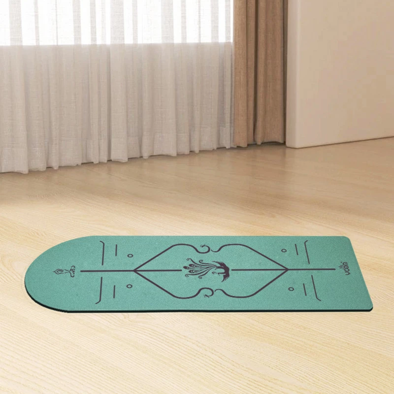 Esterilla de yoga semicircular antideslizante de caucho PU.