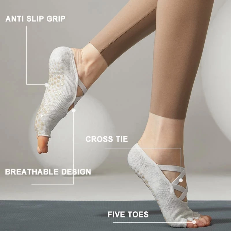 Pilates Socks for Studios, Custom Yoga Socks for Women, Silicone Grip Yoga Socks Wholesale